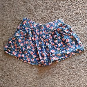 Pink and Blue Floral Shorts